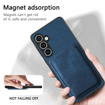 For Samsung Galaxy S23 FE 5G Retro Leather Card Bag Magnetic Phone Case(Blue) - Galaxy S23 FE 5G Cases by buy2fix | Online Shopping UK | buy2fix