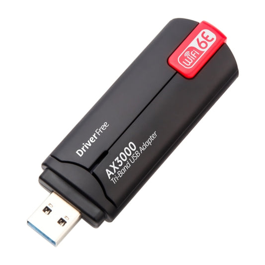 WD-AX3000 For Desktop PC WiFi Receiver USB 3.0 WiFi6 Driver Free Wireless Network Card(Red) - USB Network Adapter by buy2fix | Online Shopping UK | buy2fix