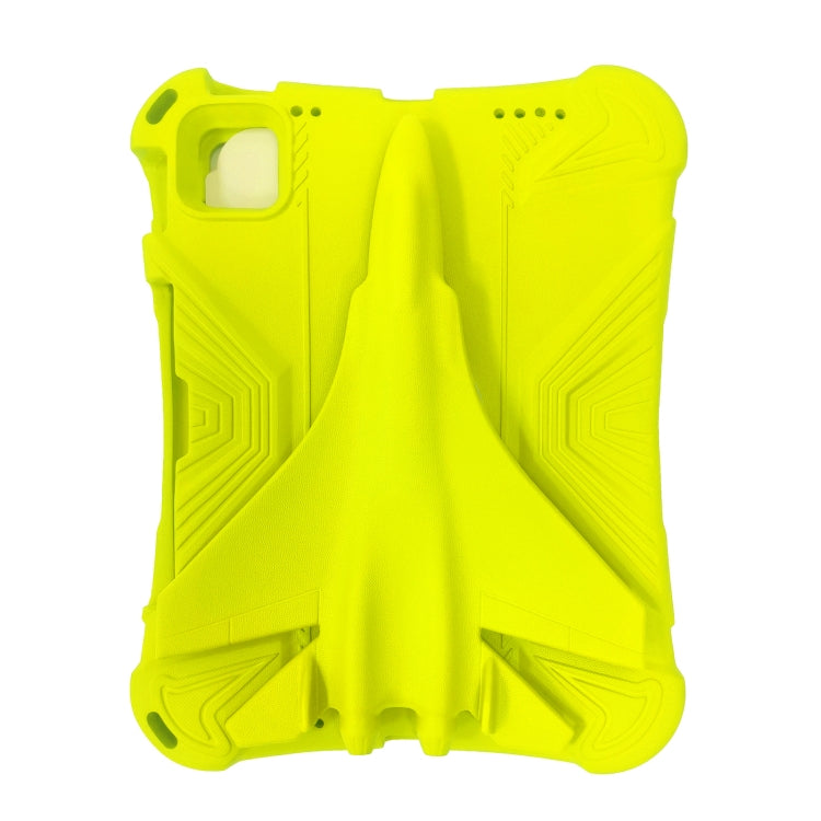 For iPad Pro 11 2024 360 Rotation Aircraft Holder EVA Shockproof Tablet Case(Yellow) - iPad Pro 11 2024 Cases by buy2fix | Online Shopping UK | buy2fix