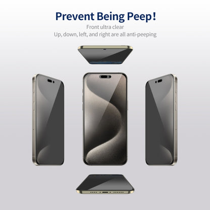 For iPhone 15 Pro ENKAY Hat-Prince 360 Degree Anti-peeping Privacy Full Screen Tempered Glass Film - iPhone 15 Pro Tempered Glass by ENKAY | Online Shopping UK | buy2fix