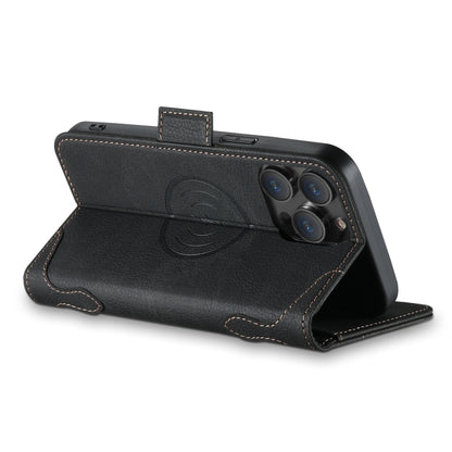 For iPhone 14 SUTENI J07 Multifunctional Horizontal Flip Magsafe Leather Phone Case(Black) - iPhone 14 Cases by Suteni | Online Shopping UK | buy2fix