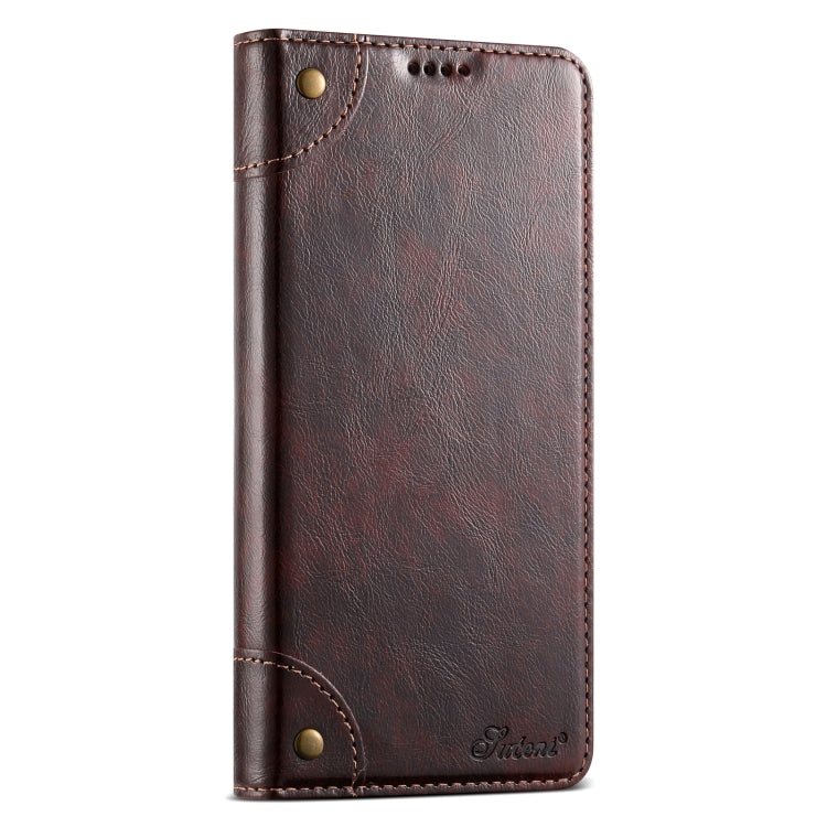 For Samsung Galaxy S24 5G Suteni Baroque Calf Texture Buckle Wallet Leather Phone Case(Brown) - Galaxy S24 5G Cases by Suteni | Online Shopping UK | buy2fix