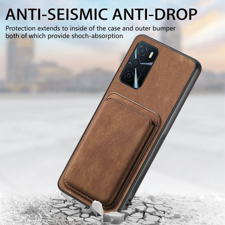 For OPPO K11 5G Retro Leather Card Bag Magnetic Phone Case(Brown) - OPPO Cases by buy2fix | Online Shopping UK | buy2fix