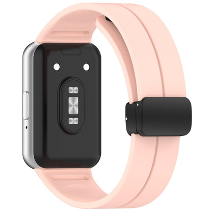 For Samsung Galaxy Fit 3 SM-R390 Magnetic Folding Buckle Silicone Watch Band(Pink) - Watch Bands by buy2fix | Online Shopping UK | buy2fix