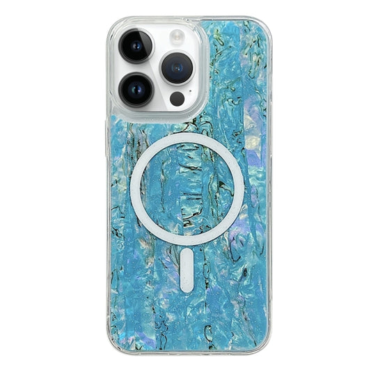 For iPhone 14 Pro Max Shell Texture Multicolor MagSafe TPU Phone Case(Sky Blue) - iPhone 14 Pro Max Cases by buy2fix | Online Shopping UK | buy2fix