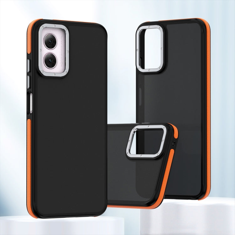 For Motorola Moto G Play 2024 Dual-Color Shockproof TPU Phone Case(Orange) - Motorola Cases by buy2fix | Online Shopping UK | buy2fix