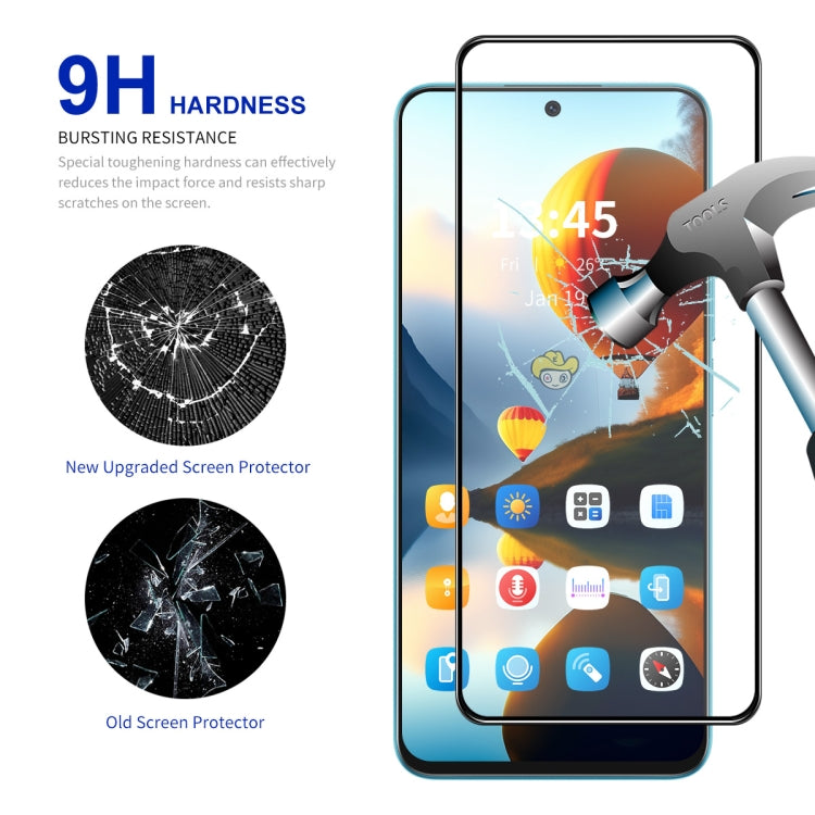 For OPPO Reno11 F 5pcs ENKAY Full Glue High Aluminum-silicon Tempered Glass Film - OPPO Tempered Glass by ENKAY | Online Shopping UK | buy2fix