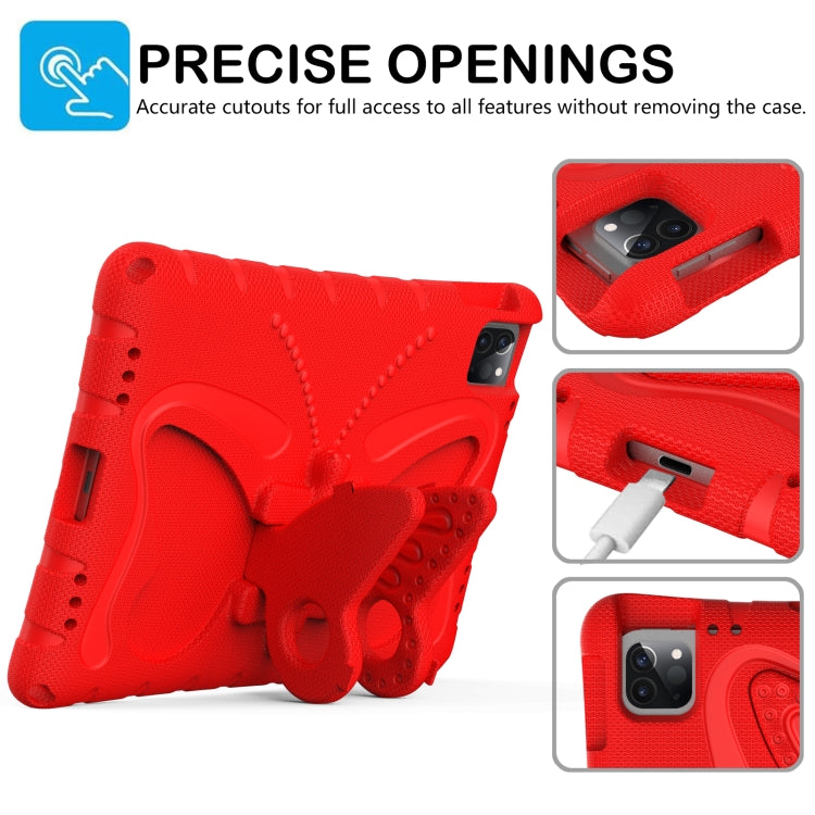 For iPad Air 11 2024 Butterfly Bracket EVA Shockproof Tablet Case(Red) - iPad Air 11 2024 Cases by buy2fix | Online Shopping UK | buy2fix