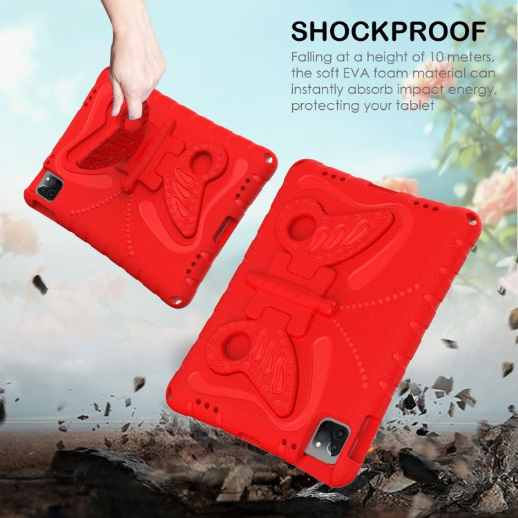 For iPad Pro 11 2024 Butterfly Bracket EVA Shockproof Tablet Case(Red) - iPad Pro 11 2024 Cases by buy2fix | Online Shopping UK | buy2fix