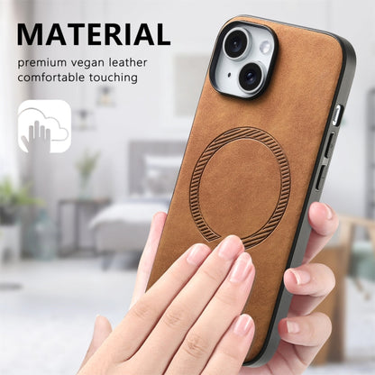 For iPhone 16 Pro Max Solid Color Retro Magsafe PU Back Cover Phone Case(Brown) - More iPhone Cases by buy2fix | Online Shopping UK | buy2fix