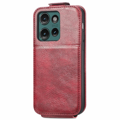 For Motorola Edge 2024 Zipper Wallet Vertical Flip Leather Phone Case(Red) - Motorola Cases by buy2fix | Online Shopping UK | buy2fix