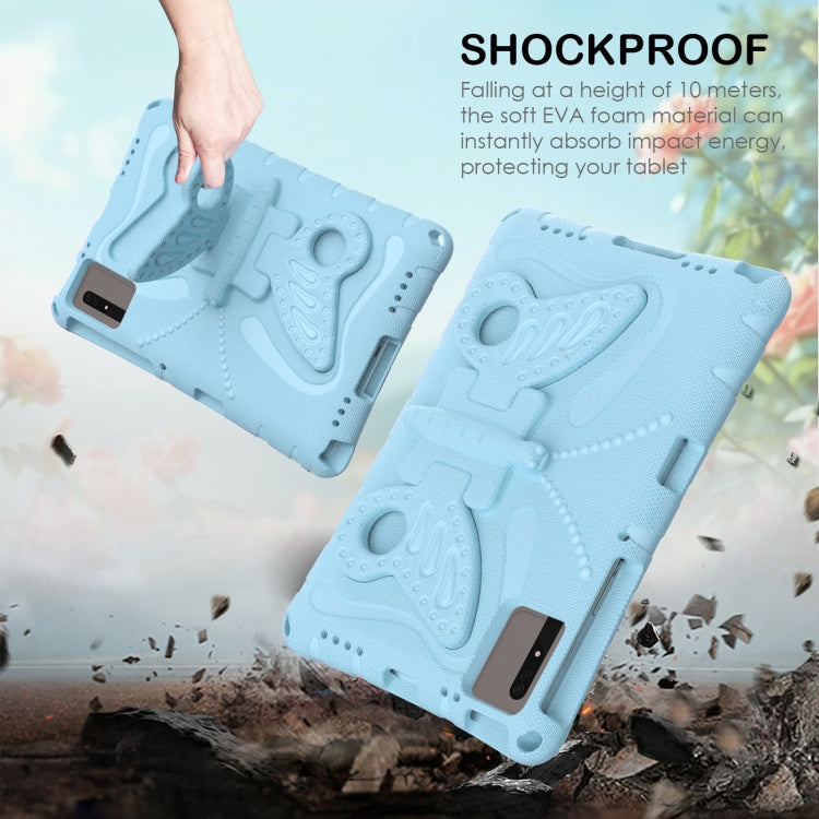 For Samsung Galaxy Tab S9 11 X710 Butterfly Bracket EVA Shockproof Tablet Case(Light Blue) - Other Galaxy Tab PC by buy2fix | Online Shopping UK | buy2fix