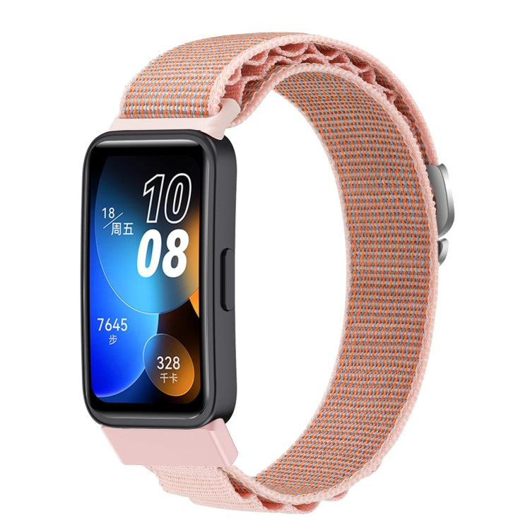 For Huawei Band 8 / 9 Loop Nylon Watch Band(Pink) - Watch Bands by buy2fix | Online Shopping UK | buy2fix