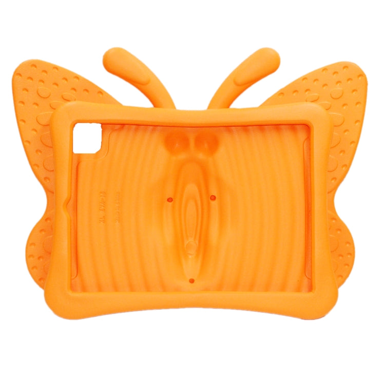 For iPad Air 11 2024 Butterfly Bracket Kids EVA Shockproof Tablet Case(Orange) - iPad Air 11 2024 Cases by buy2fix | Online Shopping UK | buy2fix