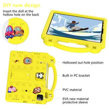 For  iPad Pro 11 2024 Handle Kickstand Children EVA Shockproof Tablet Case(Yellow) - iPad Pro 11 2024 Cases by buy2fix | Online Shopping UK | buy2fix