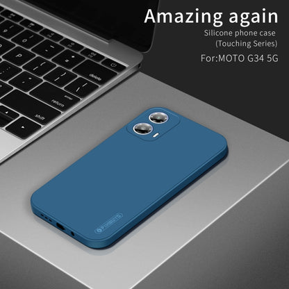 For Motorola Moto G34 5G PINWUYO Sense Series Liquid Silicone TPU Phone Case(Black) - Motorola Cases by PINWUYO | Online Shopping UK | buy2fix