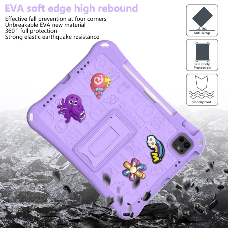 For iPad Pro 11 2024 Hi Baby EVA Full Body Tablet Case with Strap(Light Purple) - iPad Pro 11 2024 Cases by buy2fix | Online Shopping UK | buy2fix