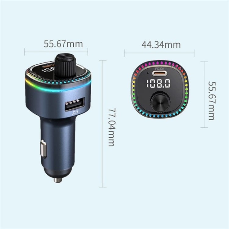 C58 Car MP3 Music Player Type-C + USB Car Charger Bluetooth Adapter FM Transmitter - Car Charger by buy2fix | Online Shopping UK | buy2fix