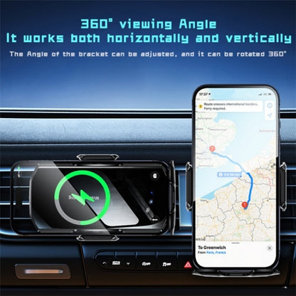 SD10 Wireless Charging Car Air Vent Car Mount Smart Sensor Phone Holder Charger - Wireless Charging Pads by buy2fix | Online Shopping UK | buy2fix