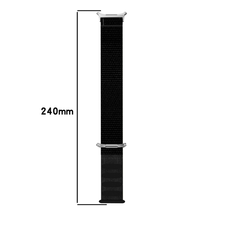 For Samsung Galaxy Watch Ultra 47mm Loop Nylon Hook and Loop Fastener Watch Band(Black) - Watch Bands by buy2fix | Online Shopping UK | buy2fix