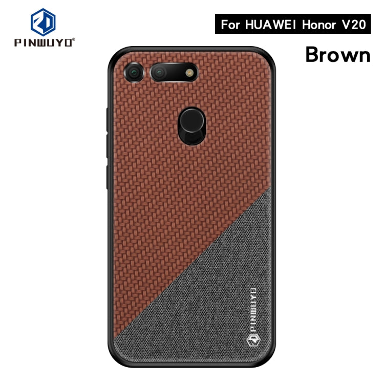 PINWUYO Honors Series Shockproof PC + TPU Protective Case for Huawei Honor V20 / View 20(Brown) - Honor Cases by PINWUYO | Online Shopping UK | buy2fix