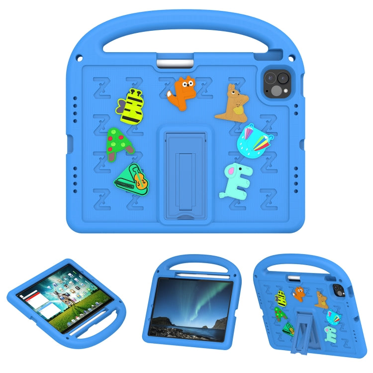 For iPad Air 11 2024 Cartoon Sparrow EVA Shockproof Tablet Case(Blue) - iPad Air 11 2024 Cases by buy2fix | Online Shopping UK | buy2fix