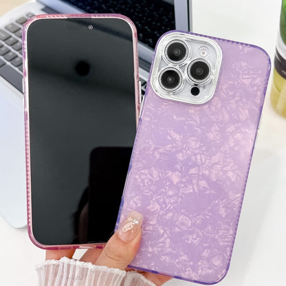 For iPhone 16 Plating Glitter Texture TPU Phone Case with Lens Film(White Water Ripples) - iPhone 16 Plus Cases by buy2fix | Online Shopping UK | buy2fix