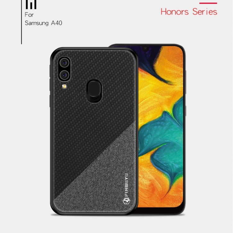 PINWUYO Honors Series Shockproof PC + TPU Protective Case for Galaxy A40(Black) - Galaxy Phone Cases by PINWUYO | Online Shopping UK | buy2fix