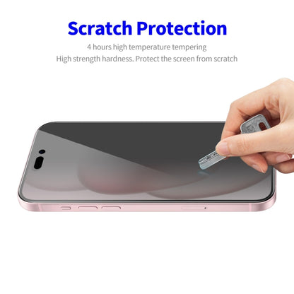 For iPhone 16 Plus 2pcs ENKAY Hat-Prince 28 Degree Anti-peeping Privacy Tempered Glass Film - iPhone 16 Plus Tempered Glass by ENKAY | Online Shopping UK | buy2fix