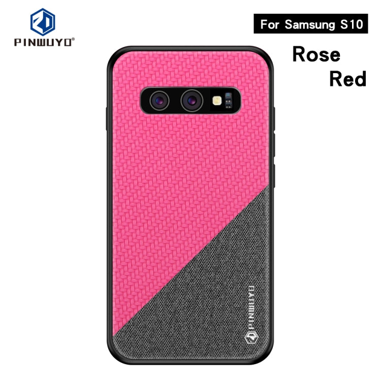 PINWUYO Honors Series Shockproof PC + TPU Protective Case for Galaxy S10(Red) - Galaxy Phone Cases by PINWUYO | Online Shopping UK | buy2fix