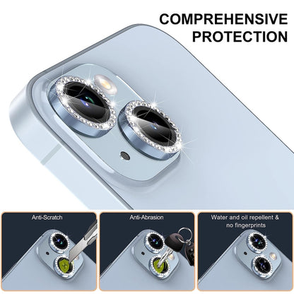 For iPhone 16 / 16 Plus ENKAY AR Anti-reflection Individual Diamond Ring Camera Lens Glass Full Film(Colorful) - iPhone 16 Plus Tempered Glass by ENKAY | Online Shopping UK | buy2fix