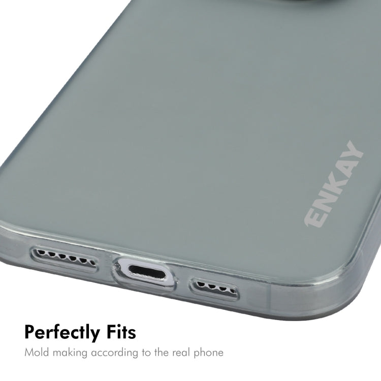 For iPhone 15 Pro Max ENKAY Hat-Prince Translucent Matte TPU Soft Phone Case(White) - iPhone 15 Pro Max Cases by ENKAY | Online Shopping UK | buy2fix