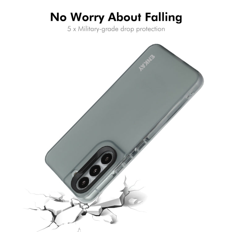 For Samsung Galaxy S24+ 5G ENKAY Hat-Prince Translucent Matte TPU Soft Phone Case(Grey) - Galaxy S24+ 5G Cases by ENKAY | Online Shopping UK | buy2fix