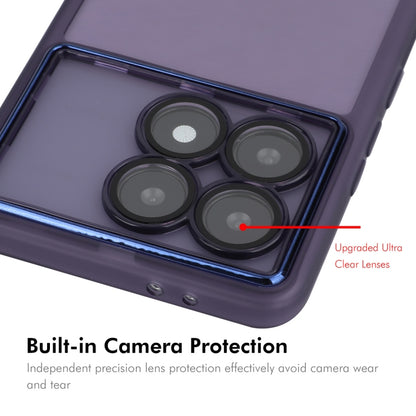 For Redmi K70 / K70 Pro ENKAY Hat-Prince Translucent Matte TPU Phone Case with Lens Film(Purple) - K70 Pro Cases by ENKAY | Online Shopping UK | buy2fix