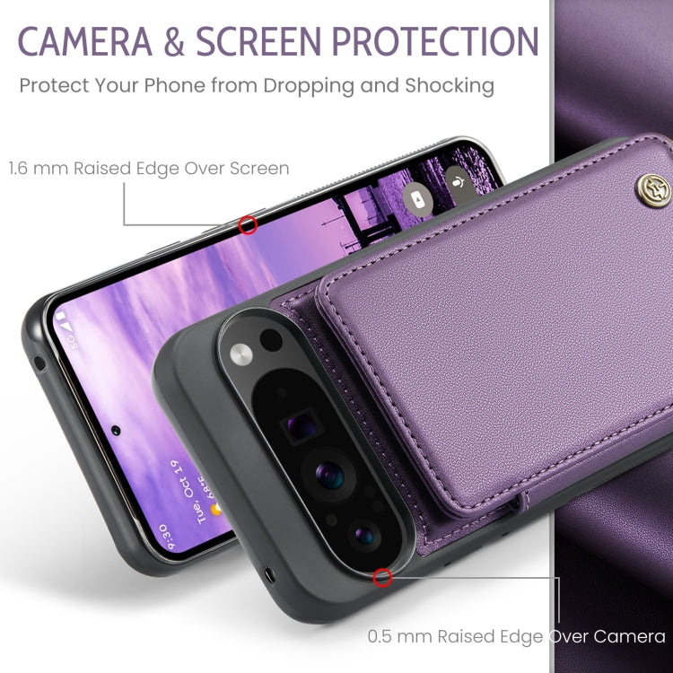 For Google Pixel 9 Pro XL CaseMe C22 Card Slots Holder RFID Anti-theft Phone Case(Purple) - Google Cases by CaseMe | Online Shopping UK | buy2fix