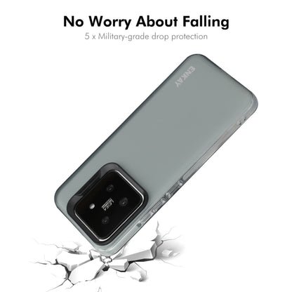 For Xiaomi 14 ENKAY Hat-Prince Translucent Matte TPU Soft Phone Case + 9H Big Arc Edge Film(White) - 14 Cases by ENKAY | Online Shopping UK | buy2fix