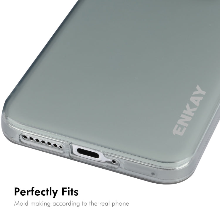 For Xiaomi 14 ENKAY Hat-Prince Translucent Matte TPU Soft Phone Case + 9H Big Arc Edge Film(Grey) - 14 Cases by ENKAY | Online Shopping UK | buy2fix