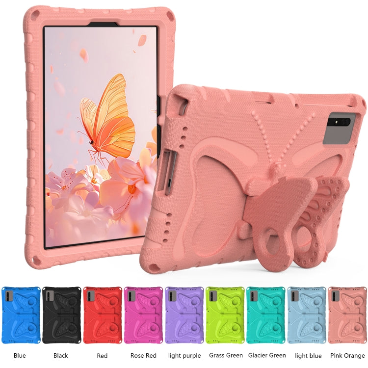 For Huawei MatePad SE 11 2024 Butterfly Bracket EVA Shockproof Tablet Case(Pink Orange) - Huawei by buy2fix | Online Shopping UK | buy2fix