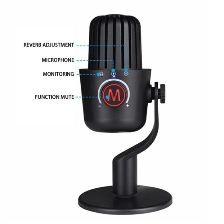 PDO-20 USB Gaming Desktop Microphone Noise Reduction Condenser Microphone(Black) - Microphone by buy2fix | Online Shopping UK | buy2fix