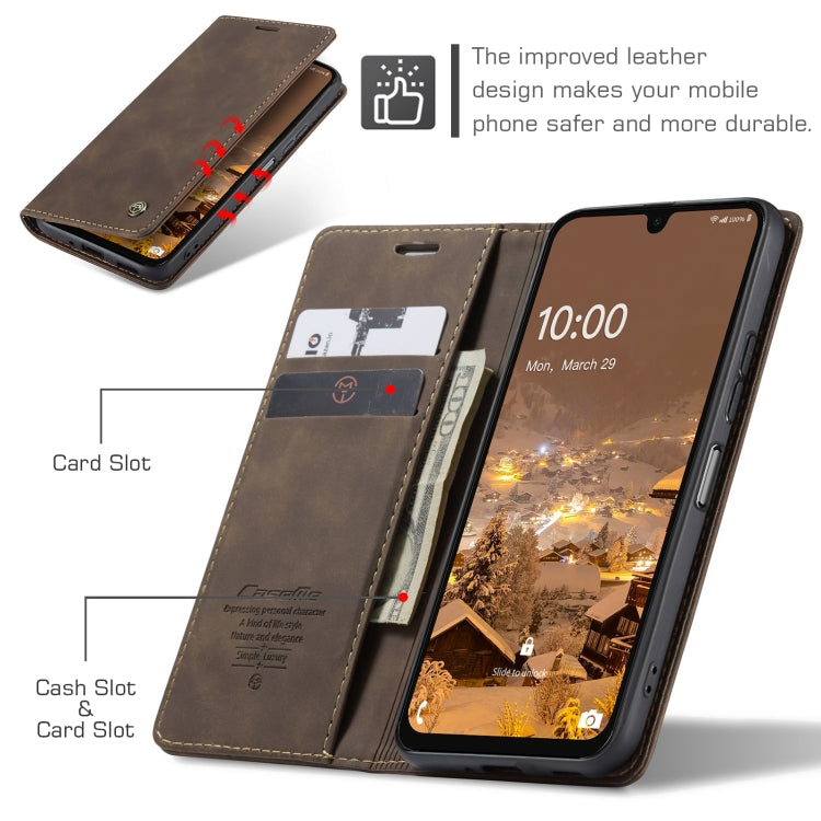 For Samsung Galaxy A16 5G CaseMe 013 Multifunctional Horizontal Flip Leather Phone Case(Coffee) - Galaxy Phone Cases by CaseMe | Online Shopping UK | buy2fix