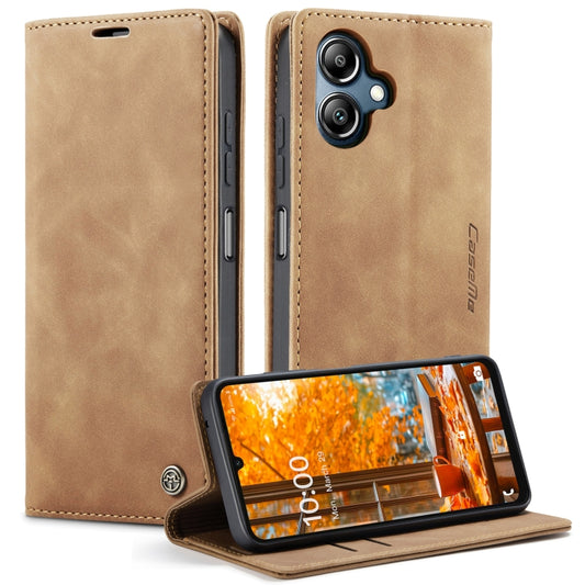 For Samsung Galaxy A06 CaseMe 013 Multifunctional Horizontal Flip Leather Phone Case(Brown) - Galaxy Phone Cases by CaseMe | Online Shopping UK | buy2fix