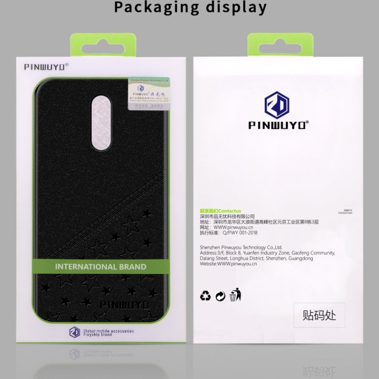 PINWUYO Full Coverage Waterproof Shockproof PC+TPU+PU Protective Case for OnePlus 7(Black) - OnePlus Cases by PINWUYO | Online Shopping UK | buy2fix