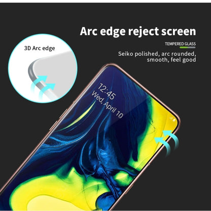 PINWUYO 9H 3D Curved Tempered Glass Film for Galaxy A20 （black） - Galaxy Tempered Glass by PINWUYO | Online Shopping UK | buy2fix