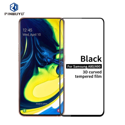 PINWUYO 9H 3D Curved Tempered Glass Film for Galaxy A30 （black） - Galaxy Tempered Glass by PINWUYO | Online Shopping UK | buy2fix