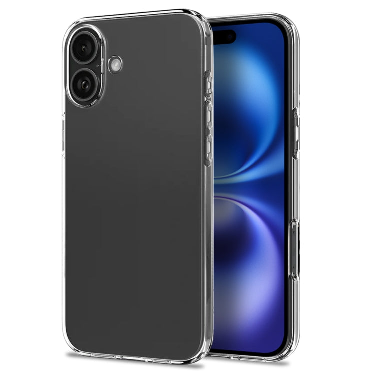 For iPhone 16 NORTHJO 4 in 1 TPU Phone Case with Screen Film and Lens Film and Camera Control Button Cover(Clear) - iPhone 16 Cases by NORTHJO | Online Shopping UK | buy2fix