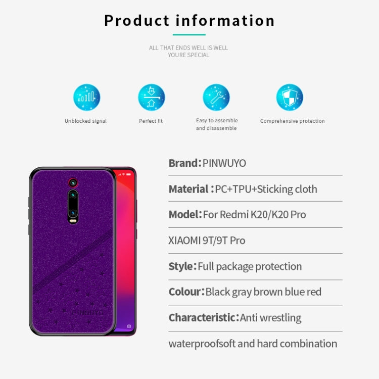 PINWUYO Full Coverage Waterproof Shockproof PC+TPU+PU Protective Case for XIAOMI RedMi K20 / K20 Pro / Mi 9T / Mi 9T Pro(Red) - Xiaomi Cases by PINWUYO | Online Shopping UK | buy2fix