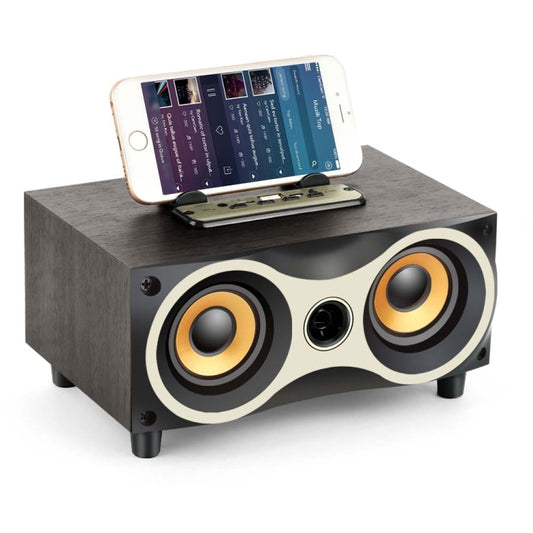 X6 Portable Wooden Wireless Speaker Subwoofer Stereo Bluetooth Speakers Radio FM Desktop - Desktop Speaker by buy2fix | Online Shopping UK | buy2fix