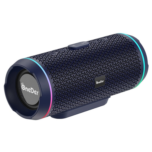 Oneder V10 Bluetooth 5.0 Color Dual LED lights, TWS Connection Function, 10W Stereo CD Quality，Support TF Card & USB Drive & AUX & FM(Blue) - Desktop Speaker by OneDer | Online Shopping UK | buy2fix