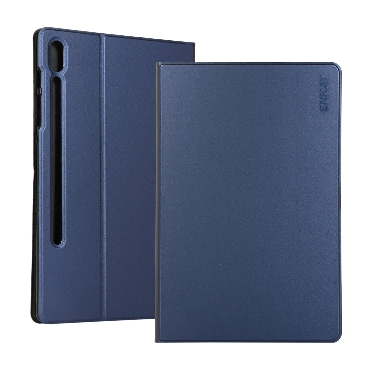 ENKAY Horizontal Flip PU Leather Case with Holder for Galaxy Tab S6 10.5 T860 / T865(Dark Blue) - Other Galaxy Tab PC by ENKAY | Online Shopping UK | buy2fix