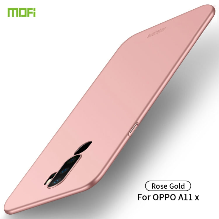 For  OPPO A11x MOFI Frosted PC Ultra-thin Hard Case(Rose gold) - OPPO Cases by MOFI | Online Shopping UK | buy2fix